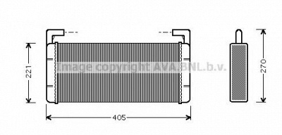AVA QUALITY COOLING rea6015 -  Теплообменник, отопление салона
